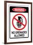 Jersey Shore No Grenades Allowed Sign TV-null-Framed Art Print