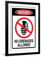 Jersey Shore No Grenades Allowed Sign TV-null-Framed Art Print