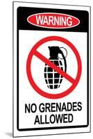 Jersey Shore No Grenades Allowed Sign TV-null-Mounted Art Print