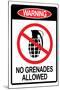 Jersey Shore No Grenades Allowed Sign TV-null-Mounted Art Print