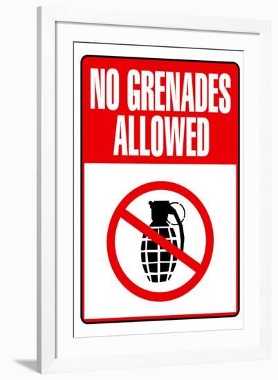 Jersey Shore No Grenades Allowed TV-null-Framed Art Print