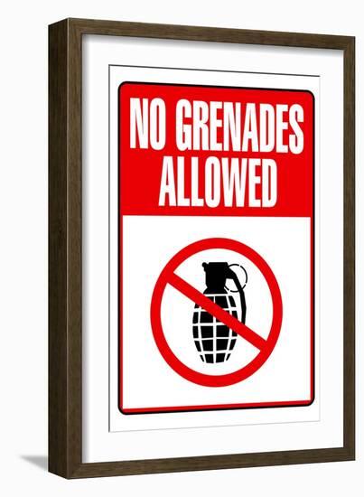 Jersey Shore No Grenades Allowed TV-null-Framed Art Print