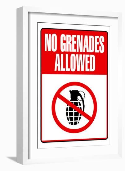 Jersey Shore No Grenades Allowed TV-null-Framed Art Print