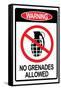 Jersey Shore No Grenades Allowed-null-Framed Stretched Canvas