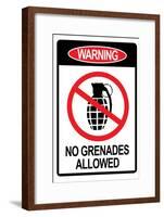 Jersey Shore No Grenades Allowed-null-Framed Art Print