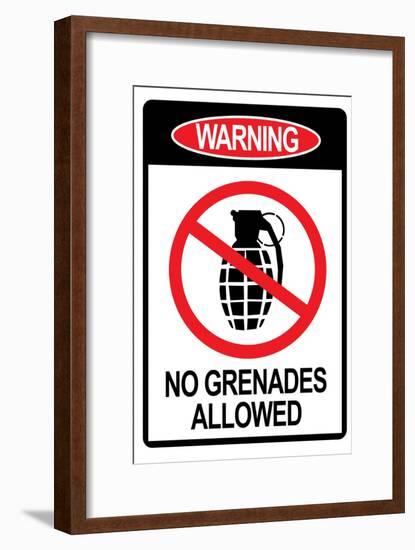 Jersey Shore No Grenades Allowed-null-Framed Art Print