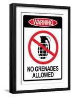 Jersey Shore No Grenades Allowed-null-Framed Art Print