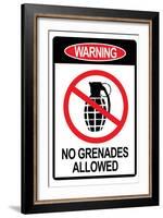Jersey Shore No Grenades Allowed-null-Framed Art Print