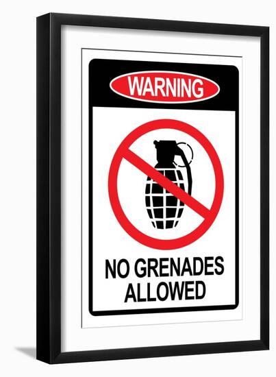 Jersey Shore No Grenades Allowed-null-Framed Art Print