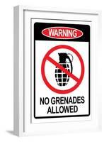 Jersey Shore No Grenades Allowed-null-Framed Art Print