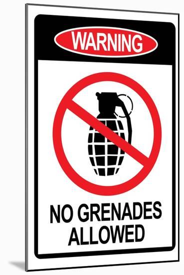 Jersey Shore No Grenades Allowed-null-Mounted Art Print