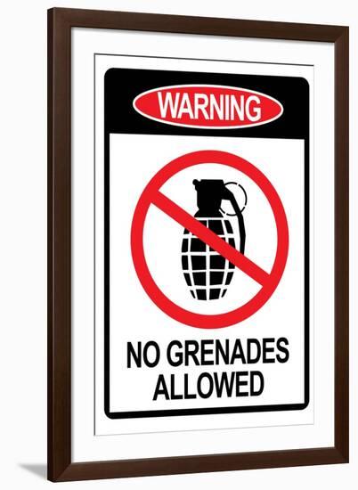 Jersey Shore No Grenades Allowed-null-Framed Art Print