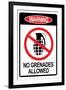 Jersey Shore No Grenades Allowed-null-Framed Art Print