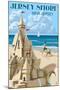 Jersey Shore - Sandcastle-Lantern Press-Mounted Art Print