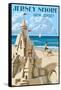 Jersey Shore - Sandcastle-Lantern Press-Framed Stretched Canvas