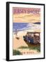 Jersey Shore - Woody on the Beach-Lantern Press-Framed Art Print