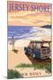 Jersey Shore - Woody on the Beach-Lantern Press-Mounted Art Print