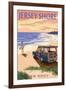 Jersey Shore - Woody on the Beach-Lantern Press-Framed Art Print