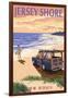 Jersey Shore - Woody on the Beach-Lantern Press-Framed Art Print