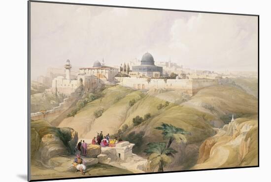 Jerusalem, April 9th 1839, Plate 16 from Volume I of "The Holy Land"-David Roberts-Mounted Giclee Print