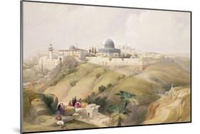 Jerusalem, April 9th 1839, Plate 16 from Volume I of "The Holy Land"-David Roberts-Mounted Giclee Print