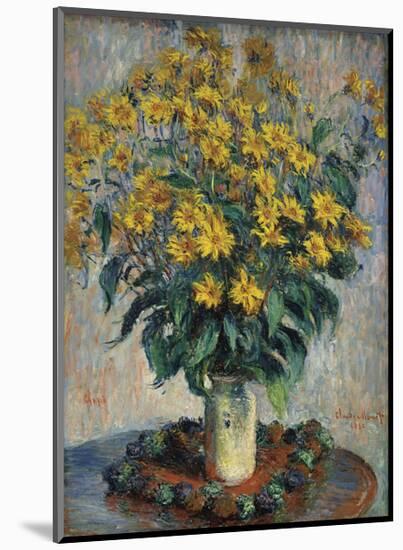 Jerusalem Artichoke Flowers, 1880-Claude Monet-Mounted Art Print