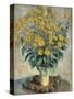 Jerusalem Artichoke Flowers, 1880-Claude Monet-Stretched Canvas