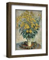 Jerusalem Artichoke Flowers, 1880-Claude Monet-Framed Giclee Print