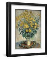 Jerusalem Artichoke Flowers, 1880-Claude Monet-Framed Giclee Print