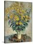 Jerusalem Artichoke Flowers, 1880-Claude Monet-Stretched Canvas