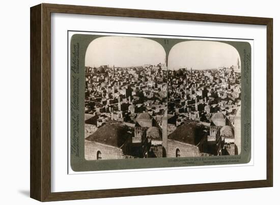 Jerusalem, as Seen from the Nothern Wall, Palestine, 1897-Underwood & Underwood-Framed Giclee Print
