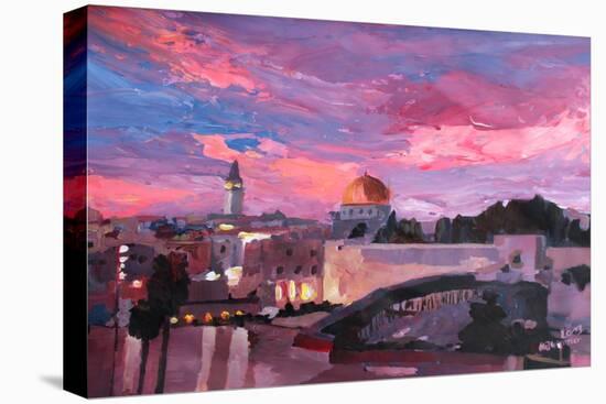 Jerusalem At Sunset-Markus Bleichner-Stretched Canvas