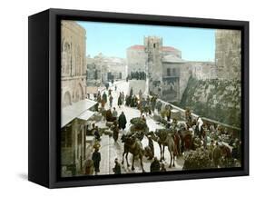 Jerusalem: Bazaar, C1900-null-Framed Stretched Canvas