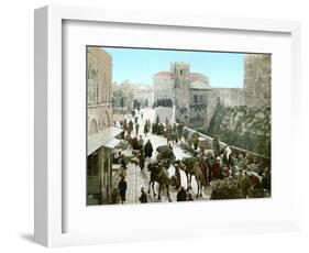 Jerusalem: Bazaar, C1900-null-Framed Photographic Print