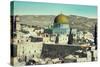 Jerusalem: Dome of the Rock and Western Wall, c.1950-null-Stretched Canvas