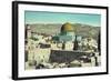 Jerusalem: Dome of the Rock and Western Wall, c.1950-null-Framed Photographic Print