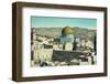 Jerusalem: Dome of the Rock and Western Wall, c.1950-null-Framed Photographic Print