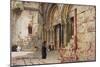 Jerusalem: Entrance to the Church of the Holy Sepulchre-null-Mounted Art Print