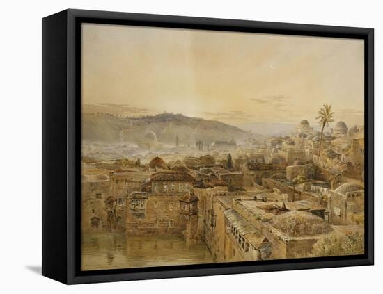 Jerusalem from Mount Zion-Nathaniel Everett Green-Framed Stretched Canvas