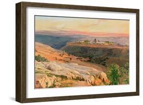 Jerusalem from the Mount of Olives, 1859-Edward Lear-Framed Giclee Print