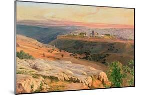 Jerusalem from the Mount of Olives, 1859-Edward Lear-Mounted Giclee Print