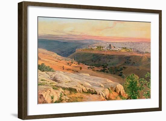 Jerusalem from the Mount of Olives, 1859-Edward Lear-Framed Giclee Print