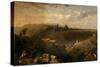 Jerusalem from the Mount of Olives, 1860 (Oil on Canvas)-David Roberts-Stretched Canvas