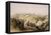 Jerusalem from the Mount of Olives, April 8th 1839, Plate 6 from Volume I of "The Holy Land"-David Roberts-Framed Stretched Canvas