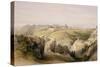 Jerusalem from the Mount of Olives, April 8th 1839, Plate 6 from Volume I of "The Holy Land"-David Roberts-Stretched Canvas