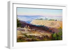 Jerusalem from the Mount of Olives by Edward Lear-null-Framed Giclee Print