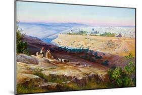 Jerusalem from the Mount of Olives by Edward Lear-null-Mounted Giclee Print