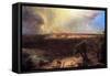 Jerusalem From The Mount Of Olives-Frederic Edwin Church-Framed Stretched Canvas