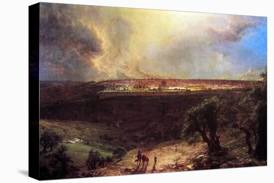 Jerusalem From The Mount Of Olives-Frederic Edwin Church-Stretched Canvas