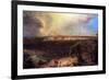 Jerusalem From The Mount Of Olives-Frederic Edwin Church-Framed Art Print